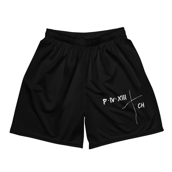 p.4.13 black basketball shorts front