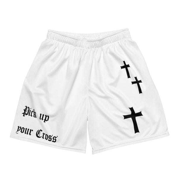 pick up your cross basketball shorts front