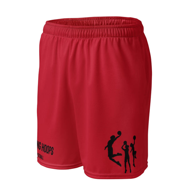 red family basketball shorts left